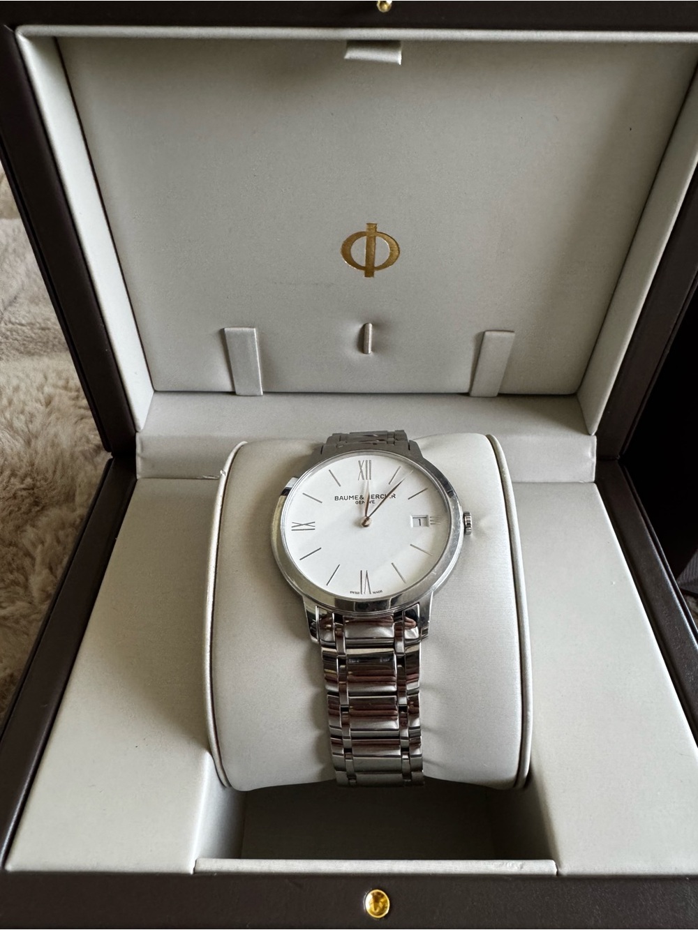 Baume & Mercier Stainless Steel Silver Dress Watch